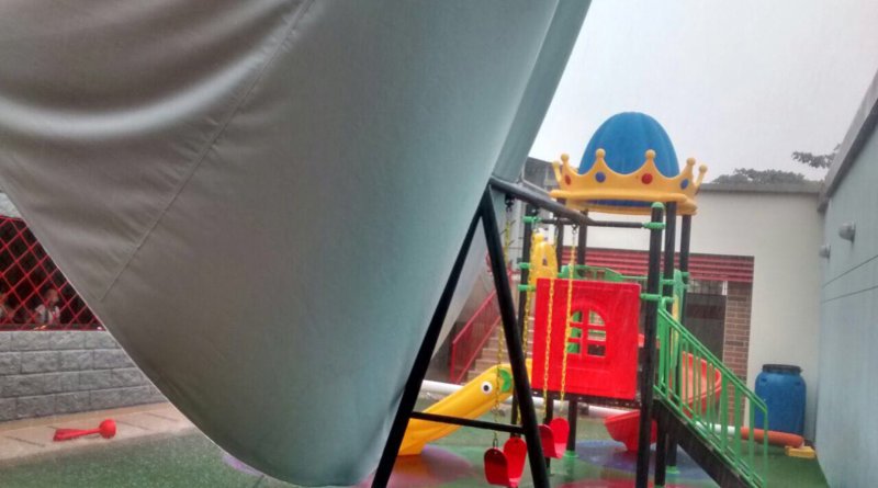 Lona protectora del CDI Nueva Esperanza en Ciénaga se vino al suelo al parecer por efectos de la lluvia