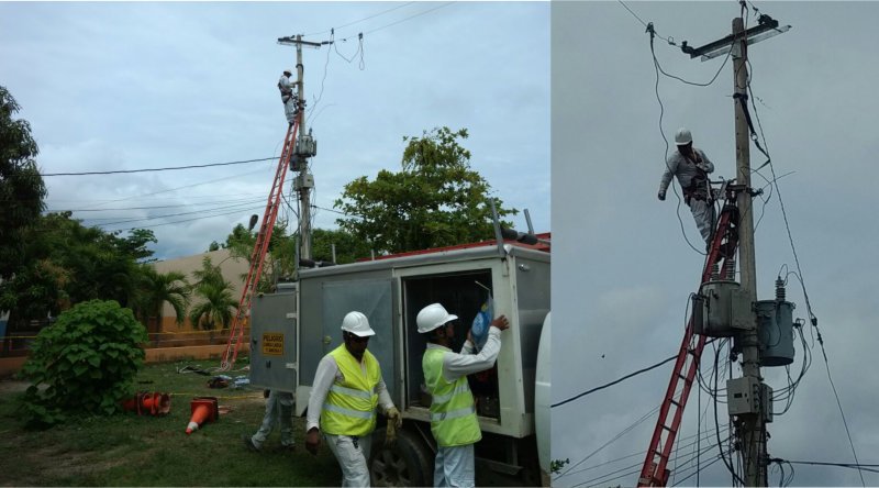 Normalizada energía eléctrica en el Virginia Gómez y Darío Torregrosa Pérez