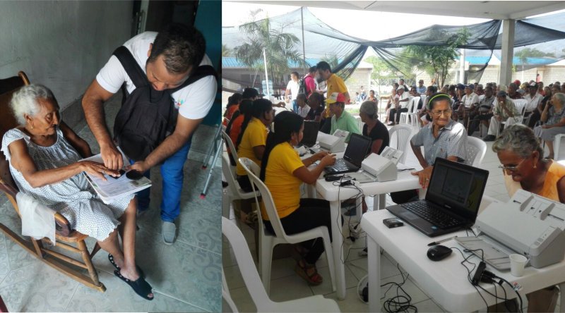 Finalizó enrolamiento por huellas dactilares a adultos mayores de Ciénaga para recibir pago de la tercera edad.