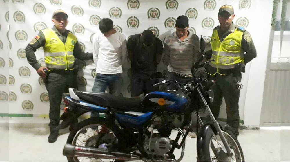 Tres capturados en Ciénaga por hurto de motocicletas