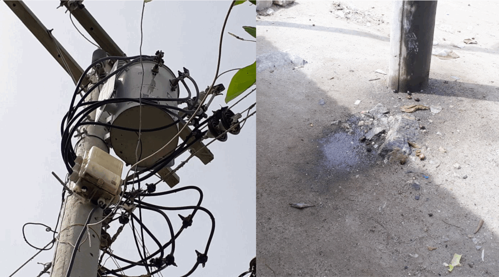 Transformador en el barrio Abajo de Ciénaga se constituye en peligro latente para la comunidad