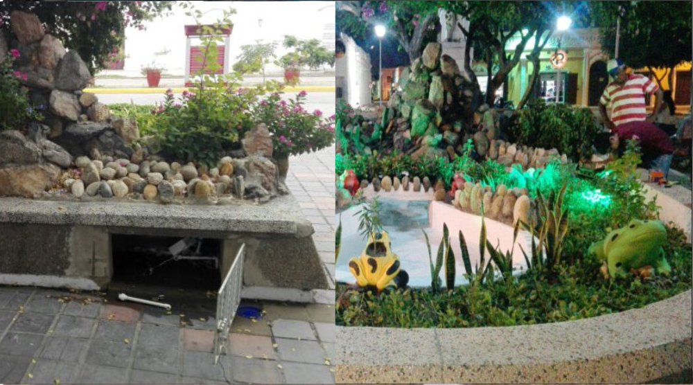 Alcaldía rechaza actos vandálicos a zonas verdes en la plaza del Centenario y parque de las Ranas