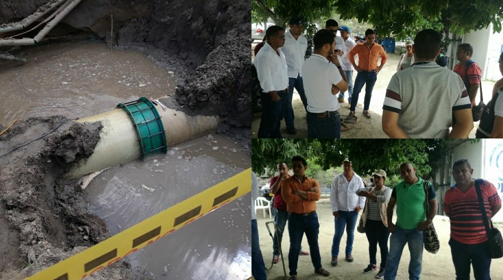 ¡Esta vez tampoco! No fue entregada tubería de 900 mm por problema de «fugas»