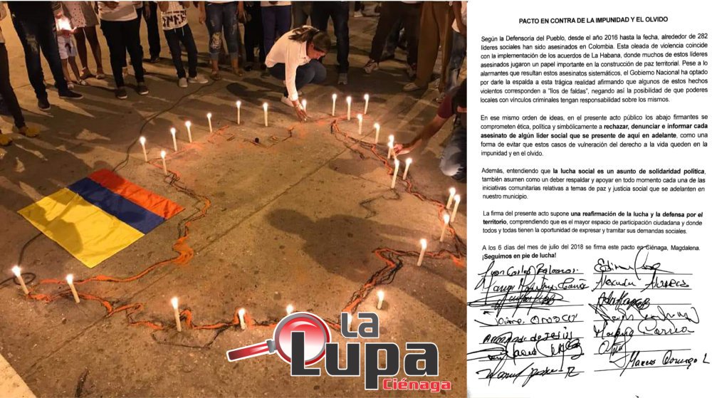 En Ciénaga se firmó pacto contra la impunidad y el olvido