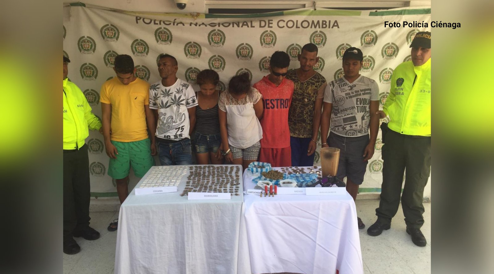 Policía reporta varias capturas por presunto tráfico, fabricación o porte de estupefacientes