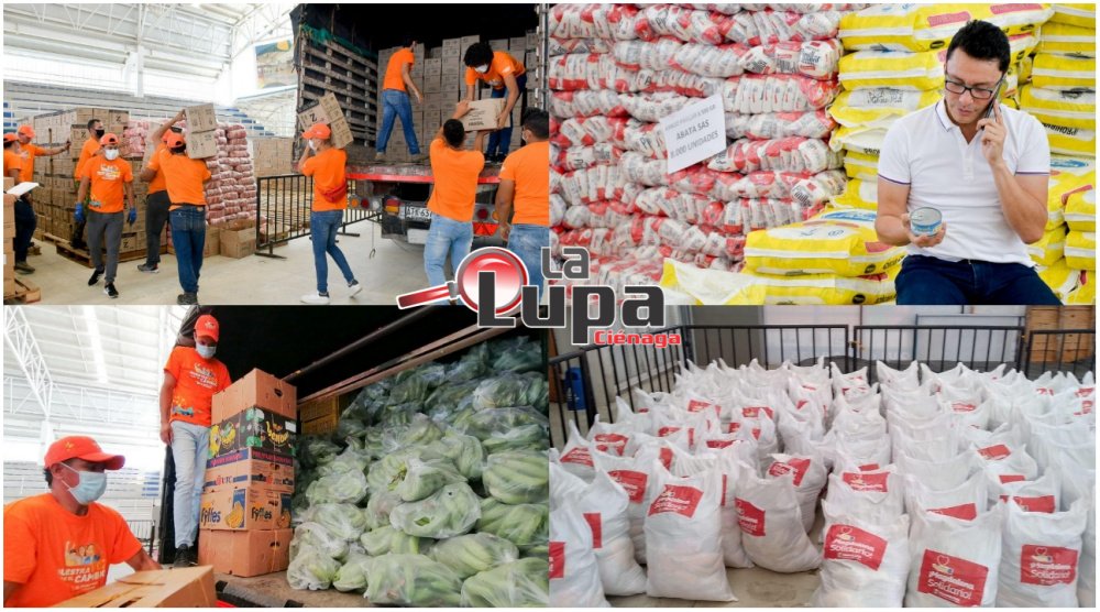 Caicedo supervisa Banco de Alimentos donde se arman mercados para municipios del Magdalena