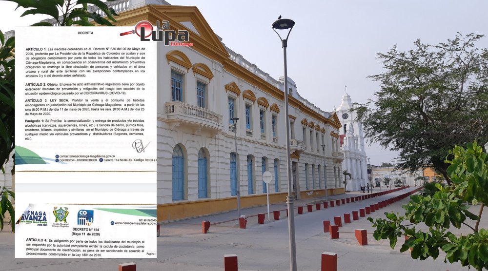 Alcaldía de Ciénaga extiende medidas a través del decreto 154