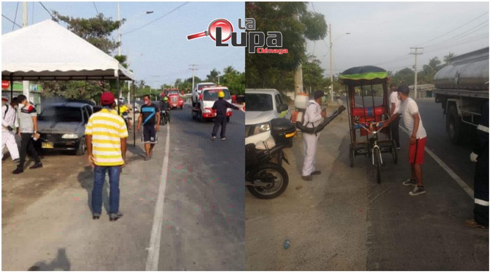 Jornada de desinfección en puntos clave de Ciénaga desarrolla administración municipal