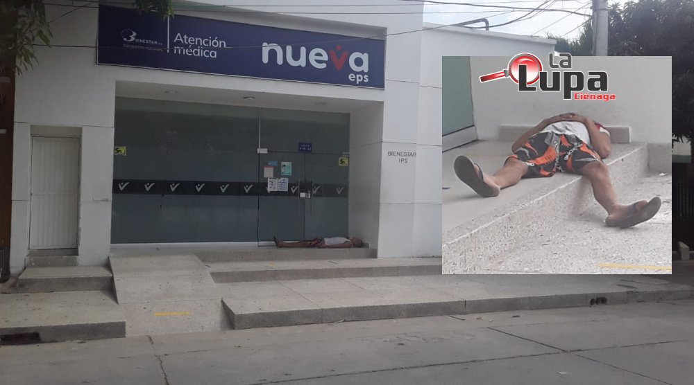 Comunidad necesita presencia de autoridades: una persona permanece “tirada” en la entrada de la Nueva EPS