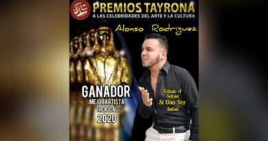 Cantante Alonso Rodríguez, hijo adoptivo de Ciénaga, mejor Artista Tropical en Premios Tayrona 2020 Cantante Alonso Rodríguez, hijo adoptivo de Ciénaga, mejor Artista Tropical en Premios Tayrona 2020