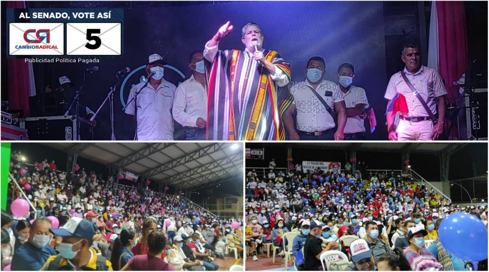 Gran recibimiento al Senador Antonio Zabarain en Putumayo