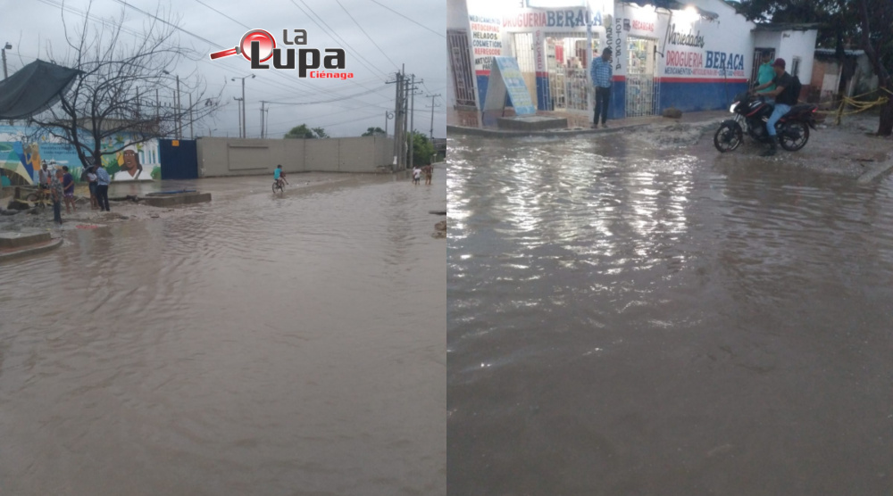 En el Poblado (Ciénaga) se registran inundaciones y vías intransitables
