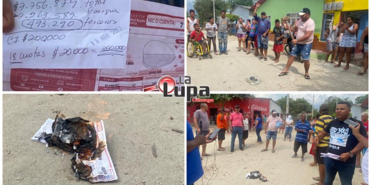 Quemaron recibos y destruyeron medidores, usuarios del Porvenir por excesivos cobros de Air-e