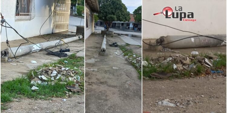 Conductor de buseta tumbó poste en la calle 25 con la Avenida Donado