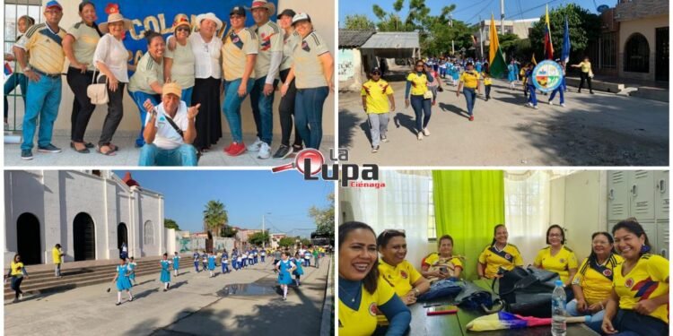 Desfile del 20 de julio de la institución educativa 12 de Octubre