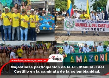 Majestuosa participación de la I.E. Manuel J del Castillo en la caminata de la colombianidad.