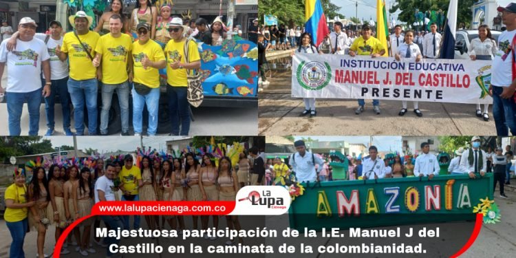 Majestuosa participación de la I.E. Manuel J del Castillo en la caminata de la colombianidad.