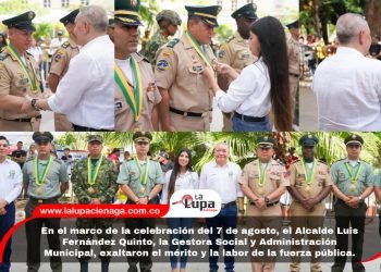 En el marco de la celebración del 7 de agosto, el Alcalde Luis Fernández Quinto, la Gestora Social y Administración Municipal, exaltaron el mérito y la labor de la fuerza pública.