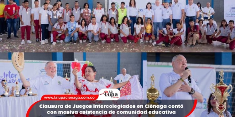 Clausura de Juegos Intercolegiados en Ciénaga contó con masiva asistencia de comunidad educativa