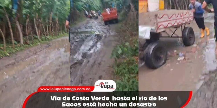 Vía de Costa Verde, hasta el río de los Sacos está hecha un desastre