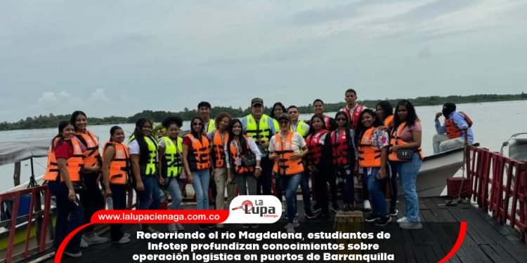 Recorriendo el río Magdalena, estudiantes de Infotep profundizan conocimientos sobre operación logística en puertos de Barranquilla