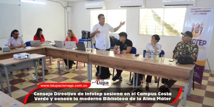 Consejo Directivo de Infotep sesiona en el Campus Costa Verde y conoce la moderna Biblioteca de la Alma Máter