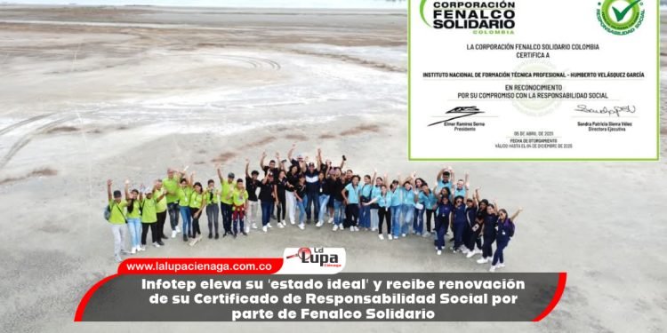 Infotep eleva su ‘estado ideal’ y recibe renovación de su Certificado de Responsabilidad Social por parte de Fenalco Solidario