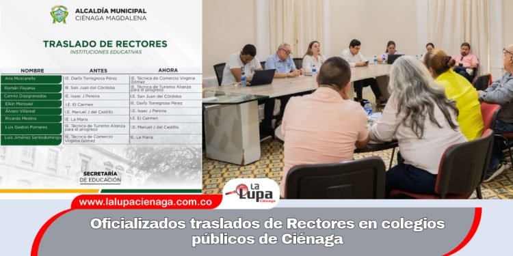 Oficializados traslados de Rectores en colegios públicos de Ciénaga