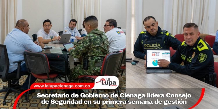 Secretario de Gobierno de Ciénaga lidera Consejo de Seguridad en su primera semana de gestión