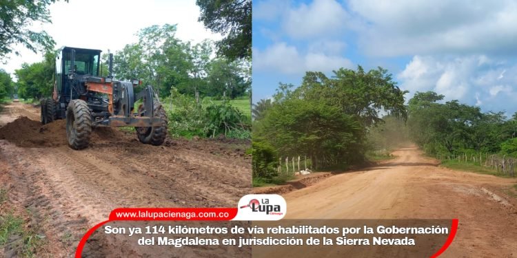 Son ya 114 kilómetros de vía rehabilitados por la Gobernación del Magdalena en jurisdicción de la Sierra Nevada