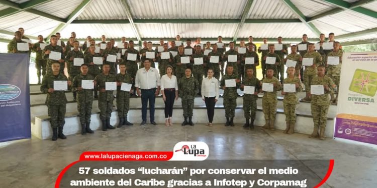57 soldados “lucharán” por conservar el medio ambiente del Caribe gracias a Infotep y Corpamag