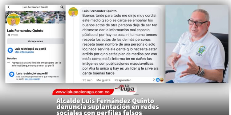 Alcalde Luis Fernández Quinto denuncia suplantación en redes sociales con perfiles falsos