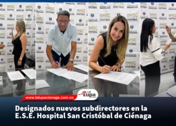 Designados nuevos subdirectores en la E.S.E. Hospital San Cristóbal de Ciénaga
